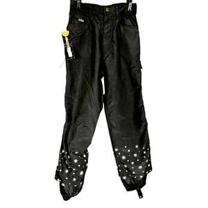NWT 686 Enterprises Black Snowboarding Pants - Size M - 90s Deadstock